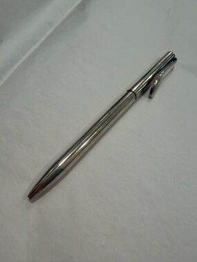 Tiffany & Co. Silver-Tone Ballpoint Pen with Blue Barrel